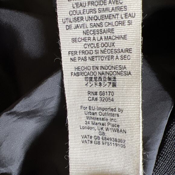 Free People Jacket Womens Medium Black Satin Midnight Bomber Zip Up Embroidered - Picture 9 of 12